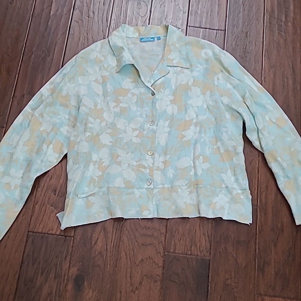 Cotton Connection 100% Linen Button-up Blouse size XL